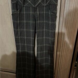 Guess Gray Plaid Boot Cut Pants